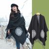 Novo estilo com bolso Xinjian Xizang capa xale tricotado Yunnan ponto turístico atacado franja xale quente feminino