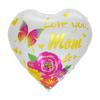 2026 Nuevo Modelo Globos en Forma de Corazón de 18 pulgadas con Bendiciones en Inglés para Fiesta de Mamá Decoración Festiva Día de la Madre Globos de Papel de Aluminio