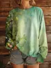 Sudadera con Estampado de Cuello Redondo para Mujer, Primavera y Otoño 2025, Ligera, Cuadros, de Moda y la Más Fácil de Combinar, Estilo Fresco Pequeño