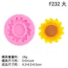Moldes de silicona de girasol grandes y pequeños, imanes para refrigerador DIY, accesorios de resina para pegamento de crema, moldes para pasteles de chocolate fondant