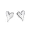 Pendientes de acero inoxidable de amor tridimensional de diseño de nicho de moda estilo japonés y coreano, pequeños y exquisitos, con temperamento de alta gama