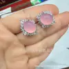 Pulseira de Calcedônia Rosa Tipo Gelo, Pulseira de Ágata, Estilo Fashion Tendência de Celebridade da Internet, Pingente Simples de Deusa, Anel, Presente Atacado