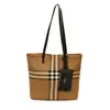 Bolsa de Lona a Cuadros Retro para Mujer 2026 Nueva Gran Capacidad para el Trabajo Diario Bolso de Hombro Único Versátil Bolso de Mano para Compras