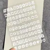Pegatinas para Uñas Artísticas de Letras y Números en Blanco y Negro Planas Adhesivas Impermeables Dorso Adhesivo Números Árabes Pegatinas para Uñas DIY DH945