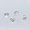 Plata de Ley S925 Redondo Retro Hueco Espaciador de Cuentas DIY Pulsera de Cuentas Collar Espaciador Joyería Accesorios de Plata
