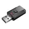 Receptor transmisor de audio inalámbrico USB dos en uno Bluetooth 5.0 TV computadora coche adaptador AUX