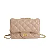 Bolso Pequeño Cuadrado Estilo Coreano Xiangjia con Bordado de Rombos, Bolso de Hombro para Mujer con Acabado de Alta Gama, Bolso Cruzado con Cadena