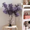 Flores Artificiais de Pinheiro Roxas de Alta Qualidade e Plantas Verdes para Sala de Estar Decoração Realista, Decoração de Casamento, Uso Externo