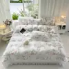Estilo princesa estilo coreano algodão cama capa conjunto de três peças conjunto de quatro peças de algodão roupa de cama chiffon renda cama capa de três peças conjunto de três peças
