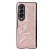 Para Samsung ZFold5 funda para teléfono soporte de hebilla de anillo zfold3 pantalla plegable funda de cuero cubierta protectora transfronteriza