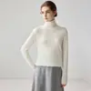 Nuevo suéter de cachemira para mujer de otoño e invierno con cuello alto apilado, suave y holgado, adelgazante y versátil, jersey de punto base