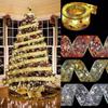 Fio de luz decoração de árvore de Natal filamento com lâmpada caixa de presente Fio de fita de decoração cruzada de fronteira Natal cetim lâmpada LED