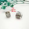 Cuentas de plata antiguas de agujero grande transfronterizas, pulsera de mano, cuentas de barril, cuentas para jugar, cuentas sueltas, accesorios DIY de plata de Xizang, cuentas para joyería, venta al por mayor