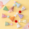 Coreano ins Estilo Retro Decoração Do Bolo Dos Desenhos Animados Bonito Urso Fur Ball Mini Aniversário Chapéu Plug-in Cartão