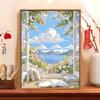 Pintura a Óleo Digital de Flores DIY Pintura de Preenchimento Paisagem Pintada à Mão por Adultos Pintura Colorida Acrílica Decorativa