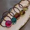 Coração da menina Tendão de borracha elástica de alta super fofo garotinha imitação de bola de cristal anel de cabelo high-end luz de luxo Internet celebridade corda
