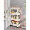 Estante de Almacenamiento de Pie Detrás de la Puerta, Carrito Móvil para Sándwiches, Refrigerador, Gabinete para Espacios Estrechos, Baño, Cocina, Estante de Almacenamiento para Sala de Estar