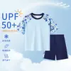 Traje de baño de dos piezas para niños, protector solar, ligero, conjunto de natación de dos piezas para niños pequeños