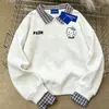 Sudadera Sencilla Estilo Coreano con Estampado de Hello Kitty y Cuello Polo para Mujer, Otoño e Invierno 2025, Casual Holgada Versátil que Reduce la Edad
