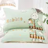 Manta coreana de dibujos animados, funda de almohada de gasa suave, funda de algodón engrosada para pareja adulta, funda de almohada para dormitorio de estudiante, hogar, cuatro estaciones