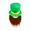 Chapéu de Festival Irlandês Dia de São Patrício Trevo Verde Chapéu Alto Barba Fantasia Adereços Chapéu Lincoln