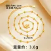 Collar de Oro Arena Vietnamita para Mujer Verano Colgante Duradero Cadena Clavícula Latón de Alta Gama Joyería Artificial Genuino