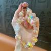 Pulsera de cadena con cuentas de gatito de helado de moda personalizada, llavero, cadena de bolso exquisita, cadena de regalo