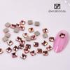 Nuevo arte de uñas melocotón diamante de forma especial rojo neto diamante de forma especial plano diamante de fondo dorado arte de uñas de diamantes pedrería