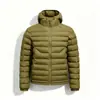 Chaqueta de plumas cálida con capucha, corte ajustado, engrosada, para ocio al aire libre, chaqueta de plumas con forro de algodón, directo de fábrica