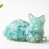 Cola de cascalho de cristal natural transfronteiriça para gatinhos, enfeites decorativos de resina para escritório, sala de estar e mesa de trabalho