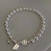 Pulsera de la suerte con sonrisa para mujer, diseño de nicho, personalidad, sentido avanzado, estilo frío, luz, lujo, simple, 2022, nuevo