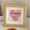 Marco de fotos pequeño estilo pintura al óleo, regalo de graduación, decoración de mesa para cumpleaños, para mejores amigos, adorno 3D para escritorio de dormitorio