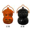 Lámpara de muñeca de calabaza de Halloween, linterna de juguete para niños, calabaza portátil de doble capa, lámpara de cara sonriente naranja y negra
