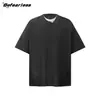 Befearless Camiseta Retro Americana Salona Falsa de Duas Peças Manga Curta para Homens e Mulheres Marca Tendência Solta Fresca Secagem Rápida
