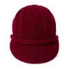 Otoño e Invierno 100% Cachemira Pura Cálido y a Prueba de Frío Gorro de Lana Tejido Moda Europea y Americana Versátil Gorro de Felpa para Otoño e Invierno