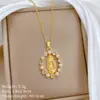 Acero de Titanio Forma de Huevo Perla Retrato Estilo Palacio Elegante Collar Completamente Incrustado de Diamantes para Mujer Cadena Versátil para Clavícula Cadena de Acero de Titanio