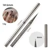 Conjunto de 5 Canetas Liner para Nail Art Cor Cinza Chumbo, Canetas de Desenho de Linha para Pintura de Flores com Haste de Metal, Pincéis para Nail Art