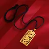 Ábaco Dorado de Arena de Hada Antigua Colgante de Dragón Collar de Dragón Zodiacal Cadena de Lana Colgante de Este Año Accesorios para Colgantes Joyería DIY Colgante
