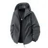 Jaqueta de Trabalho Masculina da Moda Outonal de Marca com Capuz Removível, Roupa Casual Masculina para Primavera e Outono, Jaqueta Corta-vento