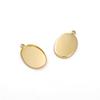 Anel Redondo Simples e Duplo Pendurado em Cobre 14K Suporte Vazio para Rosto Suporte de Anel Vazio em Forma de Gota Material para Anel DIY Feito à Mão Venda Quente Transfronteiriça