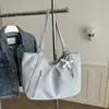 Bolsa Tote de Lona com Lantejoulas em Forma de Estrela Estilo Coreano Nova Primavera, Bolsa de Ombro Único de Grande Capacidade para o Dia a Dia e Uso Casual