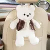 Caja de Pañuelos para Coche de Oso de Dibujos Animados Nueva Caja de Pañuelos Creativa para Colgar en el Coche Bolsa de Pañuelos de Peluche para Colgar en el Coche