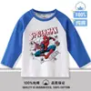 Nueva Camiseta de Manga Larga para Niños 2026, Algodón con Dibujos Animados, Manga Larga Raglán para Primavera y Otoño, Camiseta Básica para Niños 6