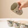 Taza de Feria de Cerámica Pura Flor de Magnolia de Alcanfor Pintada a Mano Taza de Mar de Té Creativa para el Hogar Divisor de Té Juego de Té Kung Fu Taza Uniforme