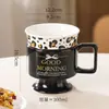 Taza de Cerámica Europea, Copa de Vino, Vaso para Beber de Oficina, Taza de Café, Taza de Desayuno, Recuerdo, Vaso de Agua para Mujer