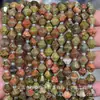 8mm Piedra Natural Cristal Ágata Facetada Apuntada Cuentas de Arroz DIY Pulsera Collar Accesorios de Joyería Productos Semiacabados Venta al por Mayor