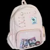 Mochila Fresca Doce Estilo Coreano 2026 para Meninas Bolsa de Dorso com Emblema de Estrela Fofo para Alunos do Ensino Fundamental e Médio Mochila Leve de Duas Alças