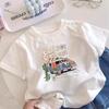Camisetas de Algodón Puro para Niños y Niñas, Manga Corta Verano 2025 Nuevo Estilo Tops para Niños y Ropa para Niños