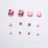 24 piezas de armadura para adultos terminada nuevo estilo lindo dulce patrón de cara sonriente de flor desmontable transfronterizo
