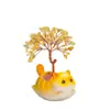 Gato de la Suerte Árbol de Cristal Natural Adorno Souvenir de Año Nuevo Árbol del Dinero Regalo de Oficina Regalo de Temporada de Graduación Estilo Nuevo